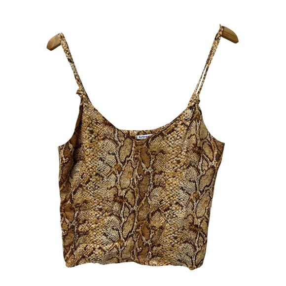 Reformation Snake Print tank Cami Top Size L - Picture 1 of 6
